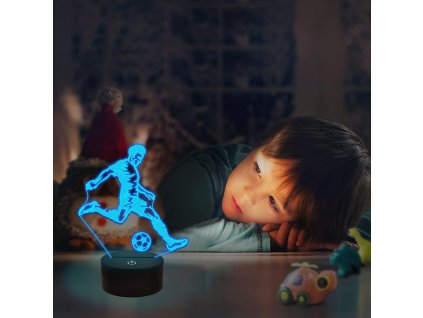 Spektakularna lampka nocna LED w kształcie piłkarza - 3D