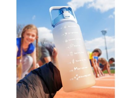 motywacyjna butelka na wodę ze słomką - 2l