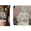 Wspaniała dziecięca lampka nocna LED z misiem - 3D