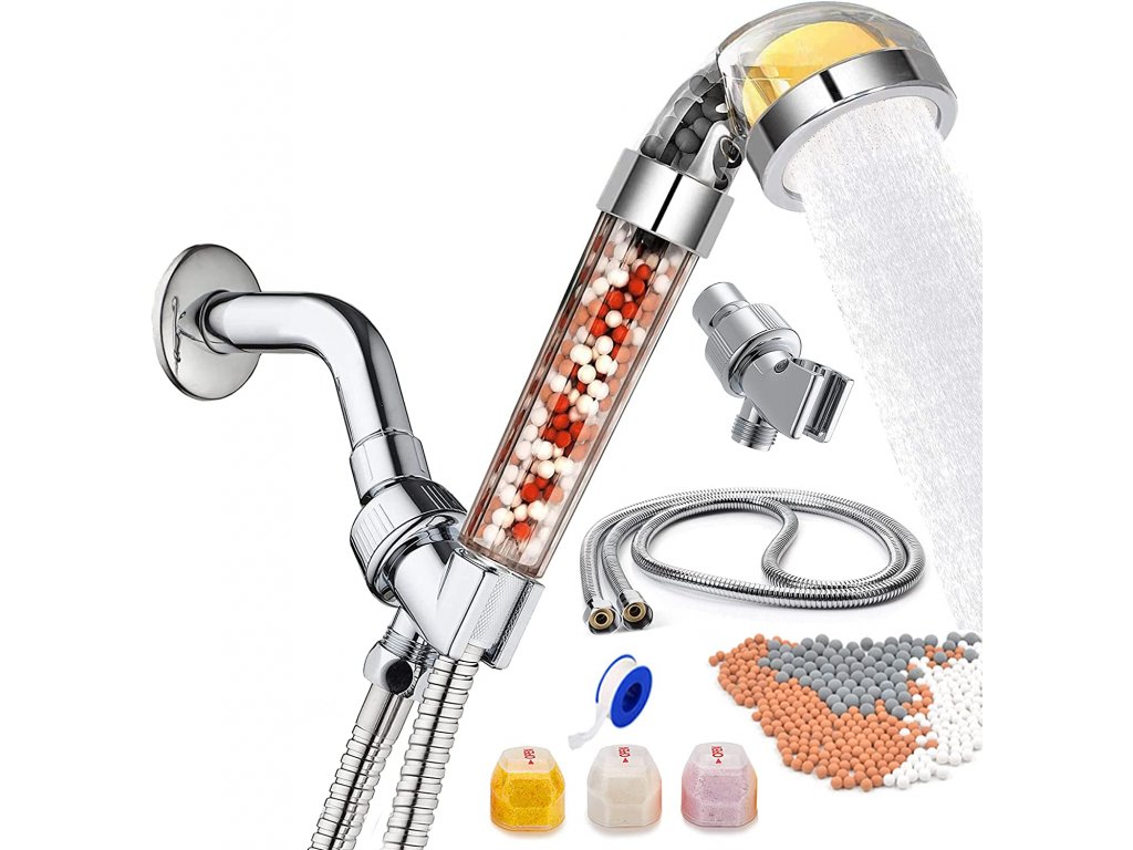 cap de dus cu filtru mineral