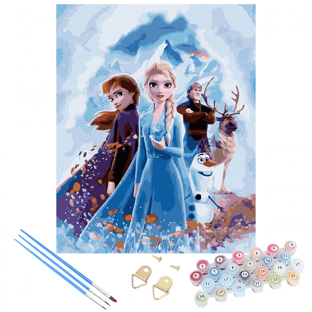 Vopsea încântătoare după numere - Regatul de gheață