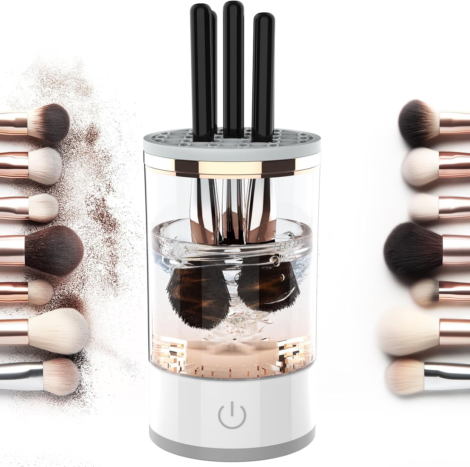 curățător electric pentru pensule de machiaj