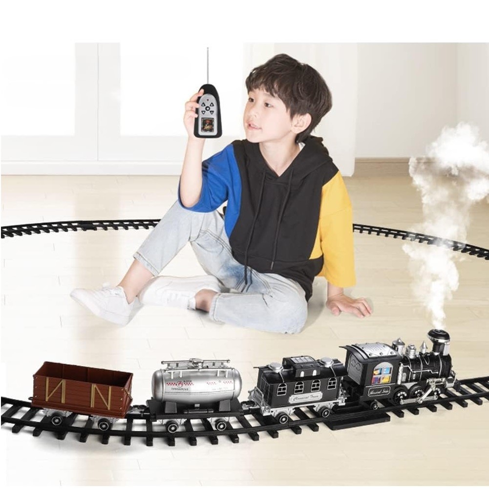 Set de tren unic - cu abur, sunet și lumină