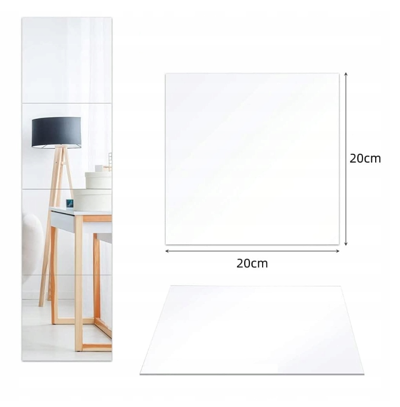 plăci oglindă autoadezive pentru perete