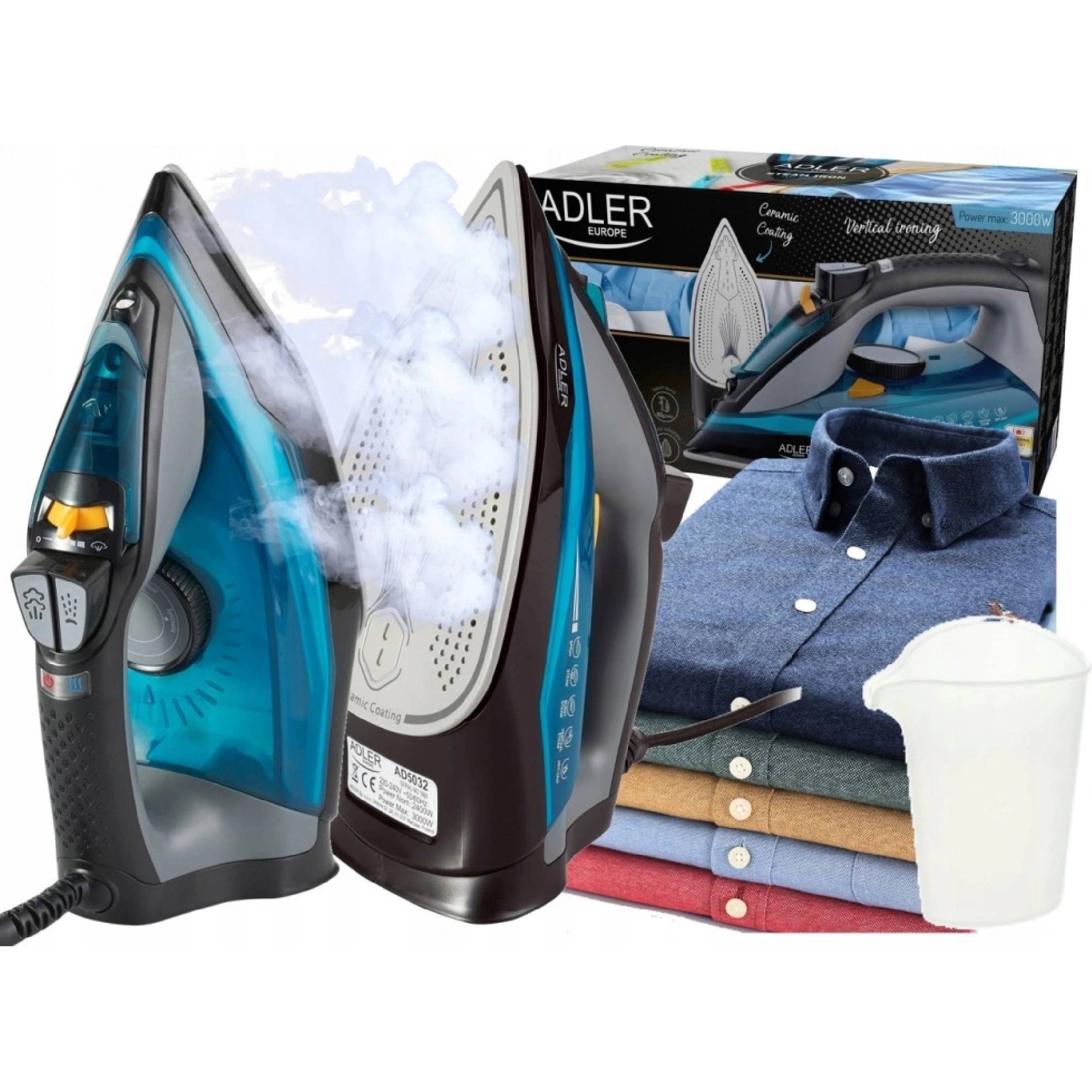 Fier de călcat cu abur multifuncțional - ceramică