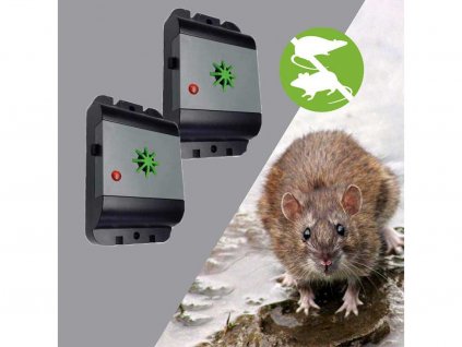 Respingător cu ultrasunete pentru șoareci, șobolani, rozătoare și insecte AMBALARE DUBLĂ