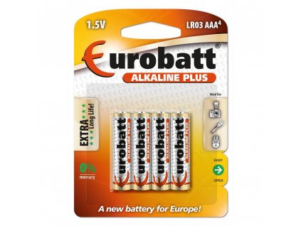 Baterii alcaline AAA puternice - pachet de 4 bucăți