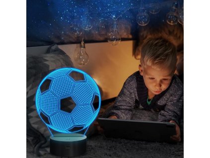 Lampă de noapte uimitoare pentru copii în formă de minge de fotbal - iluzie 3D