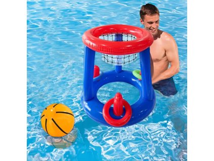 cos de baschet gonflabil pentru piscină