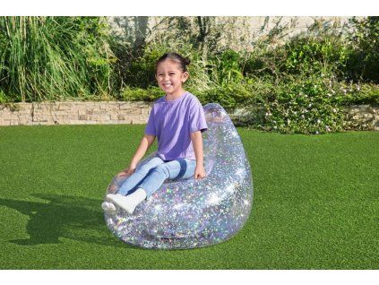 scaun gonflabil cu sclipici