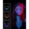Mască distractivă cu iluminare LED pentru întreaga față cu animații reglabile prin Bluetooth