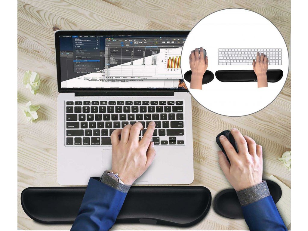 gel blazinica z naslonom za zapestje