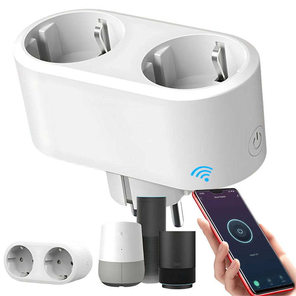 Pametna dvojna wifi vtičnica