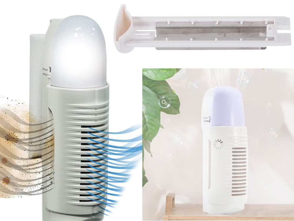 Edinstven čistilec zraka z ionizacijo zraka in nočno lučko