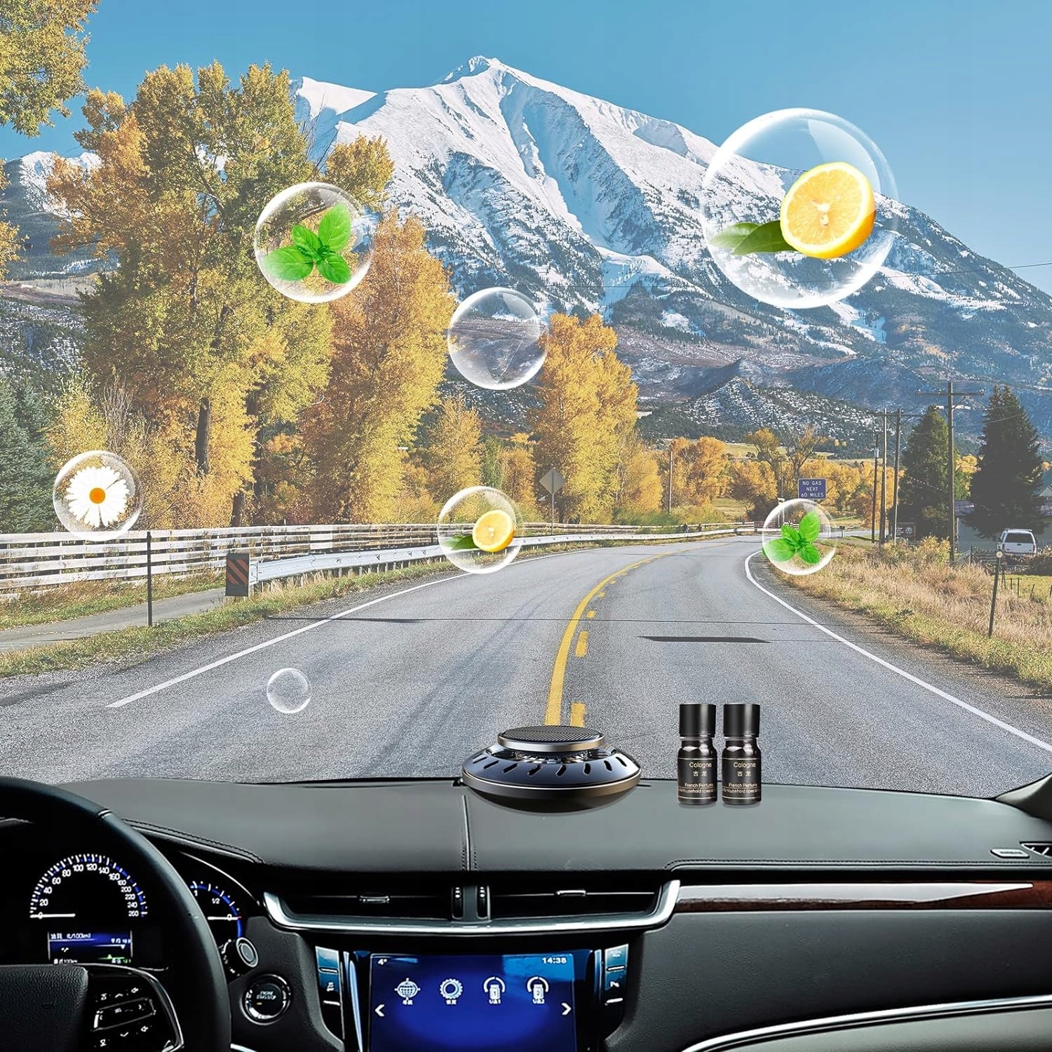 osvežilec zraka za avto na sončno energijo za eterična olja