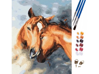 Očarljiva slika po številkah - Konji