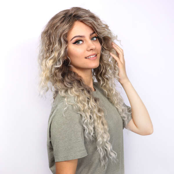 peruka - Ombre, platynowy blond