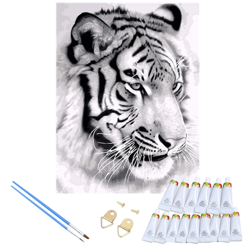 maľovanie podľa čísel - tyger