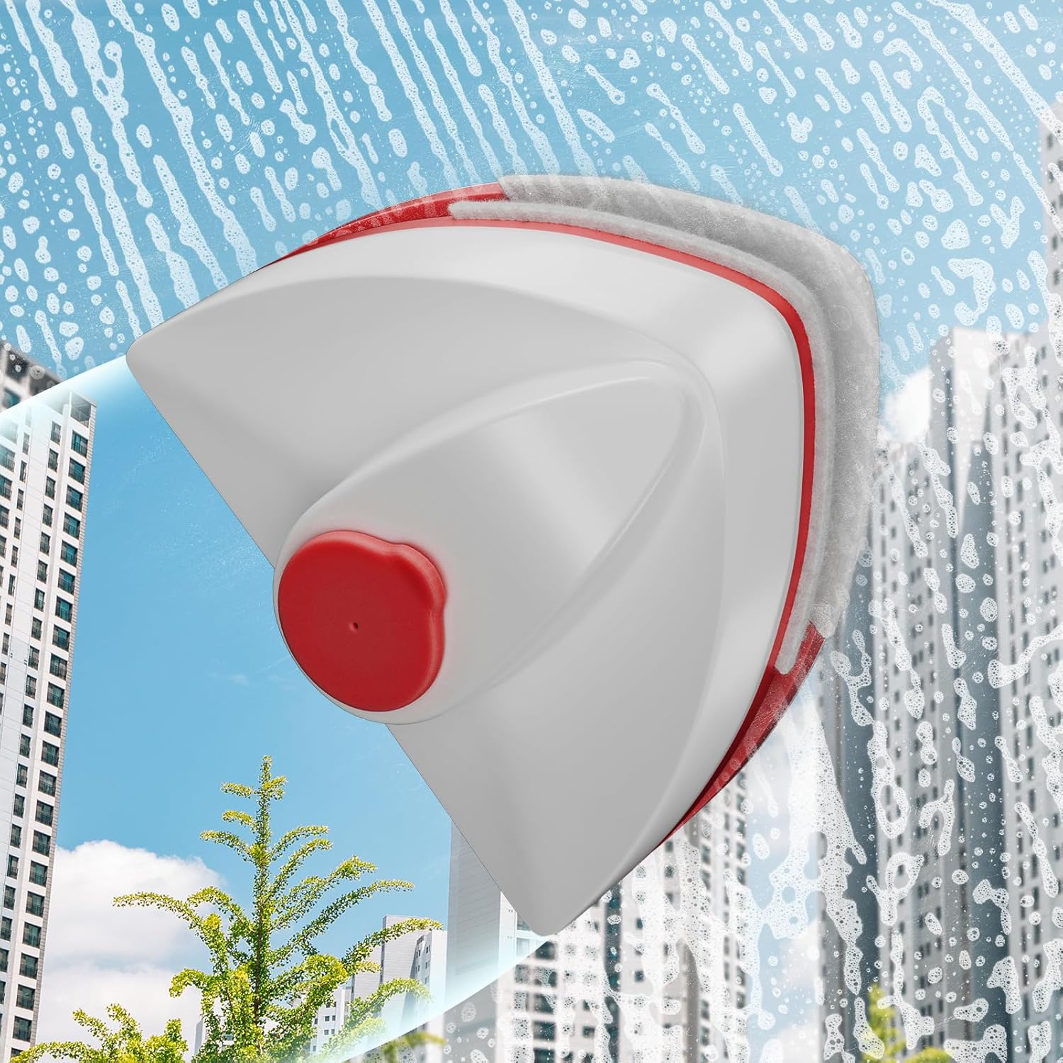 praktický oboustranný magnetický čistič oken