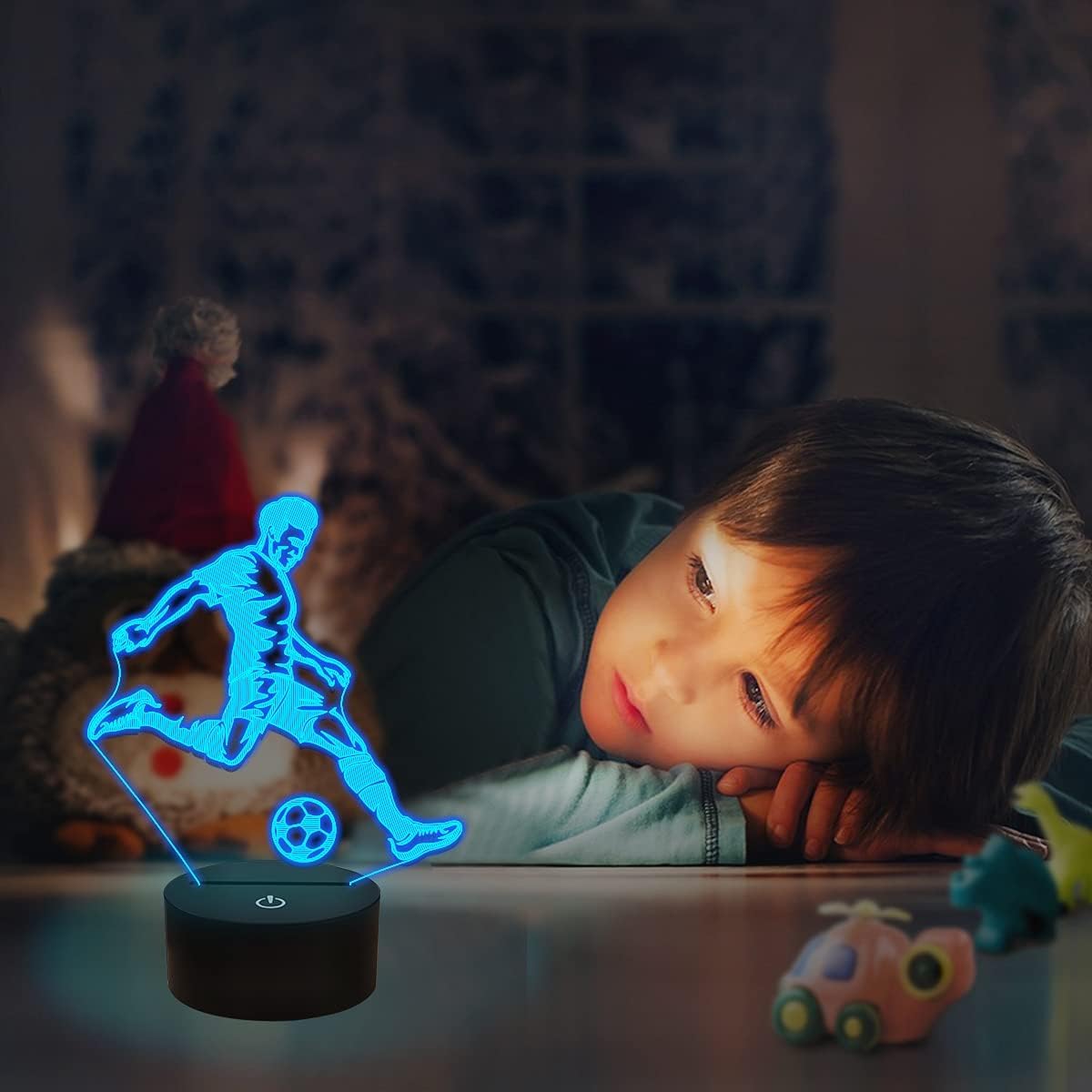 Szenzációs LED-es éjszakai lámpa futballista formájában - 3D