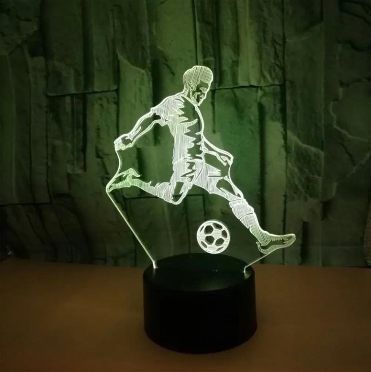 Szenzációs LED-es éjszakai lámpa futballista formájában - 3D