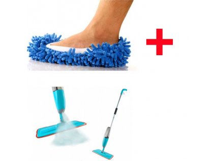 mop s rozprasovacom a mop papuce