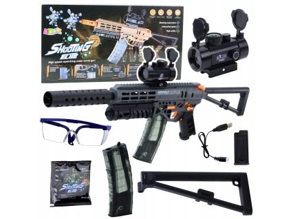 Puska na vodne gule MK7 Na akumulator zameriavac okuliare gulicky Znacka LEAN Toys 11zon