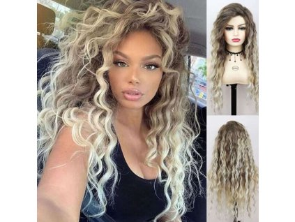 Kvalitná parochňa - Ombre, platinová blond
