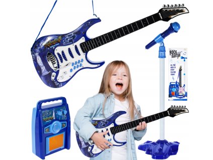 elektrická gitara pre deti so zosilňovačom a reproduktorom