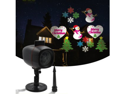 LED projektor s vianočnými vzormi