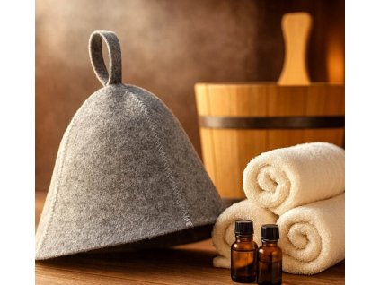 Špeciálny plstený klobúk do sauny, čiapka do sauny