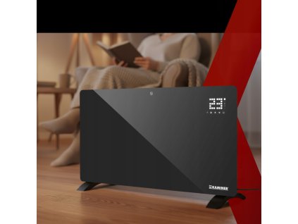 elektrický sklenený ohrievač s WiFi ovládaním a časovačom