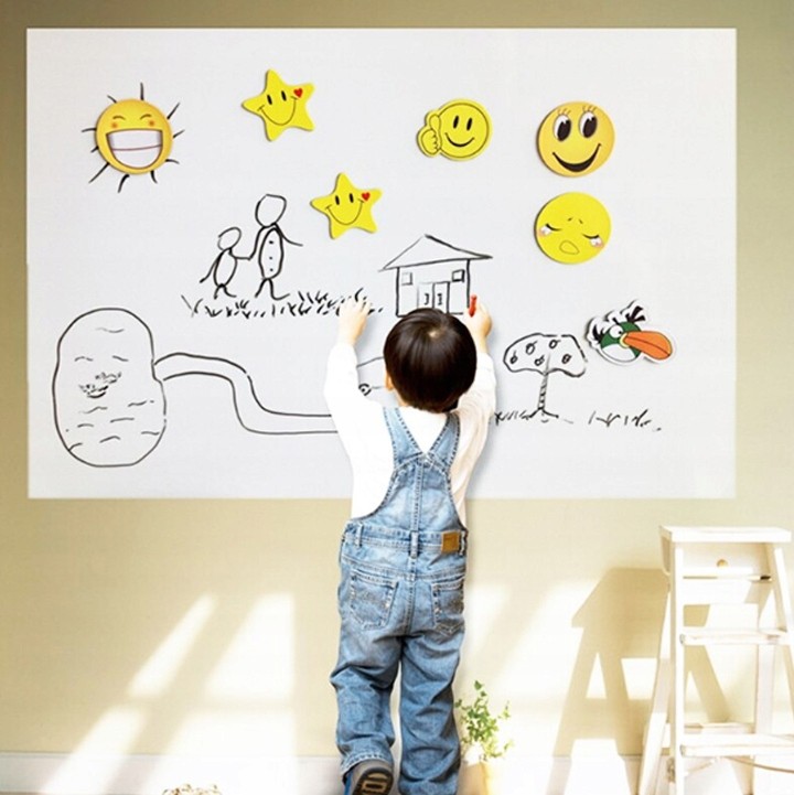 Deminas | Biela tabuľa na fixky - samolepiaca