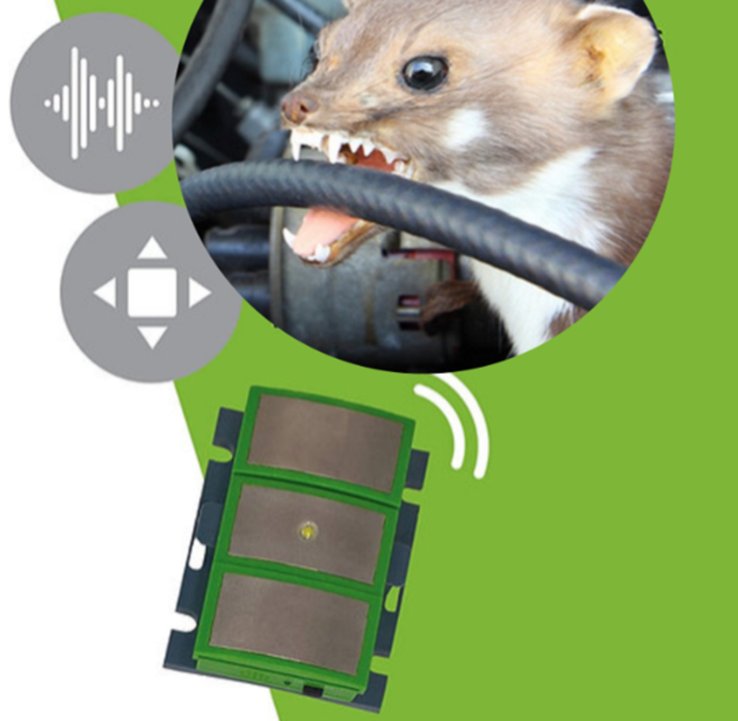 Deminas | Vysokoúčinný elektrický a ultrazvukový plašič kún do auta