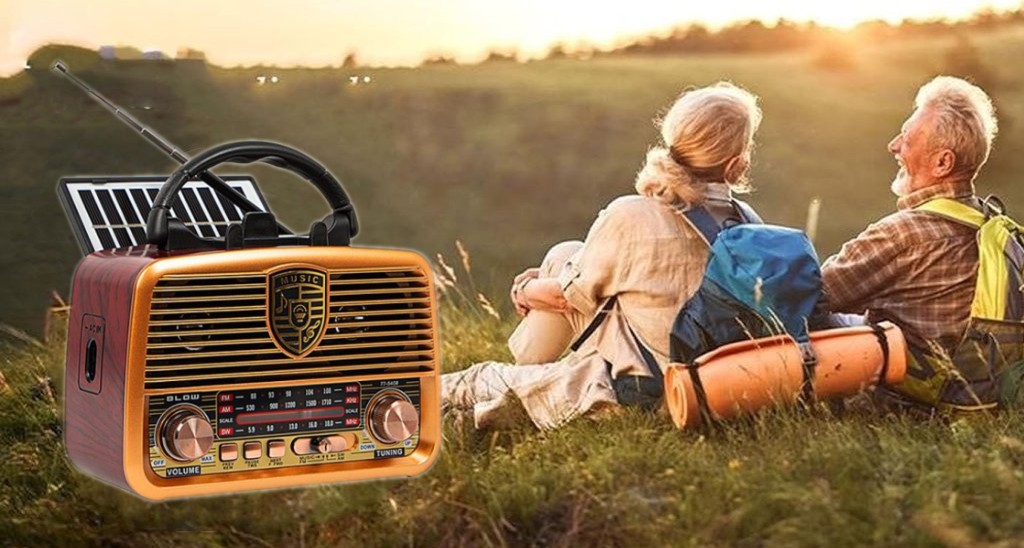 Exkluzívne nabíjateľné rádio so solárnym panelom | Deminas