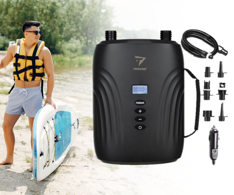 Deminas | Elektrická pumpa na paddleboard a nafukovačky