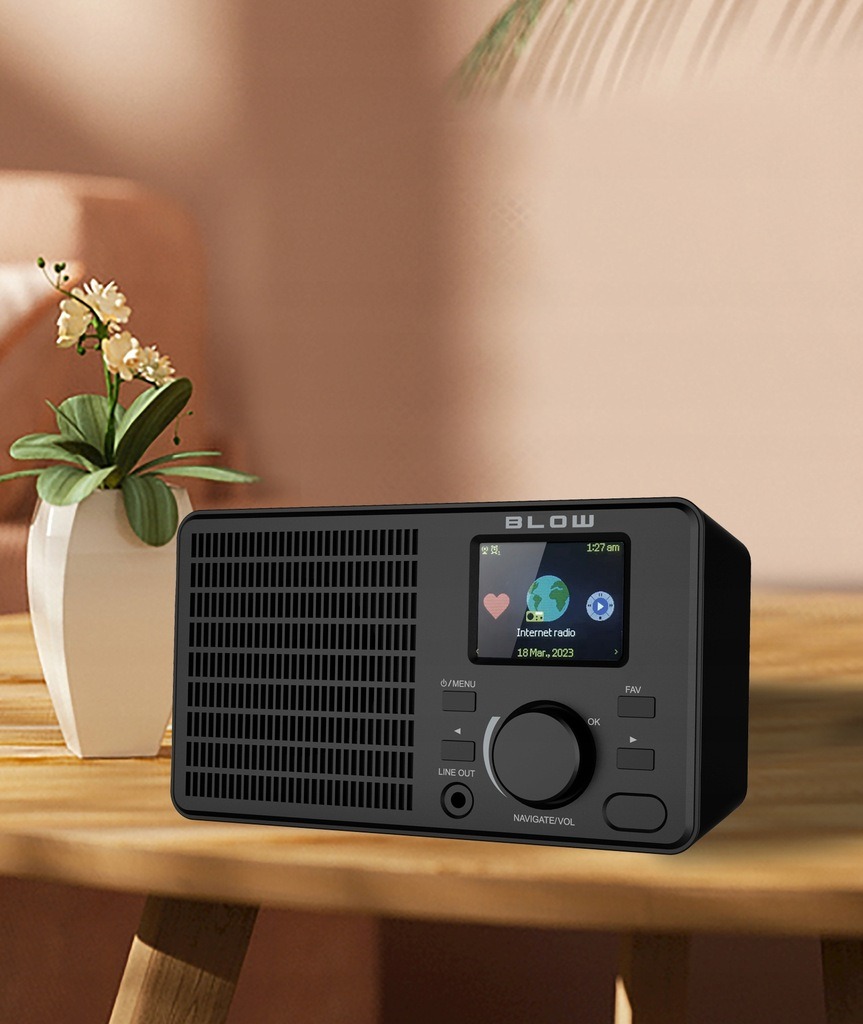 Deminas | Prenosné internetové rádio WiFi, budík, bluetooth