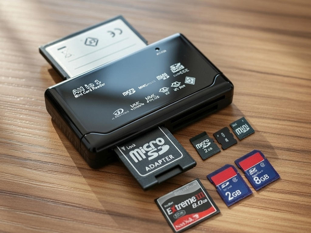 Deminas | Univerzálna USB čítačka pamäťových kariet – SD, microSD, CF, XD, MS, MMC