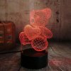 Úchvatná detská LED nočná lampa s medvedíkom - 3D