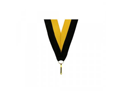 Stužka na Medaili Žlutá černá 2,2 cm (Farba - hlavná Žltá, Farba - doplnková Čierna)