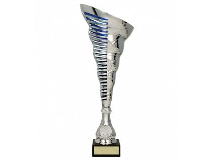 Sportovní trofej Pohár 7234 (Veľkosť A, Farba - hlavná Strieborná, Farba - doplnková Modrá)