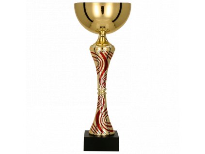 Sportovní trofej Pohár 8364 (Veľkosť A, Farba - hlavná Zlatá, Farba - doplnková Červená)
