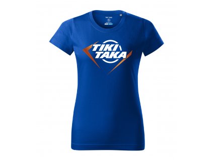 triko damske modra FRONT bilozlate logo
