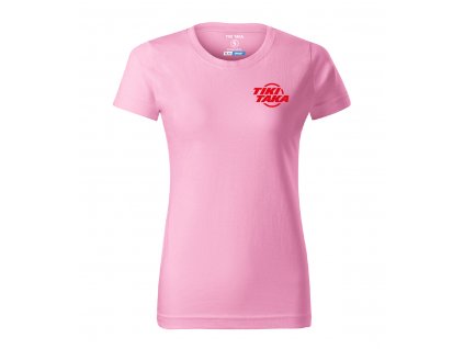 triko damske ruzova FRONT BRICK cervena male logo orig