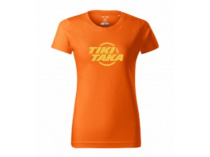 triko damske oranzova FRONT zluta logo orig