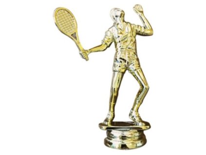 f278 g plastová figurka tenisový muž zlatý v 11cm