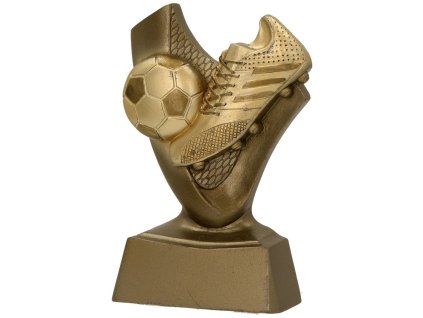 rp4010 figurka odlévaný fotbalový míč zlatá v 10 cm