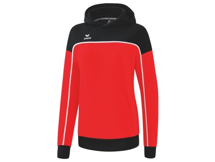 101143 2 erima damska mikina s kapucnou change cervena cierna