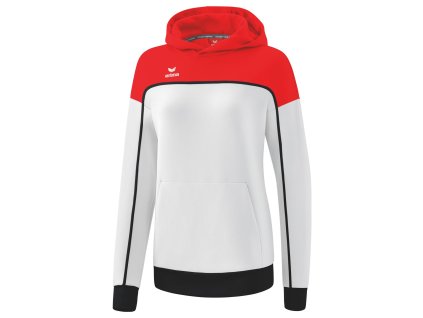 101158 2 erima damska mikina s kapucnou change biela cervena