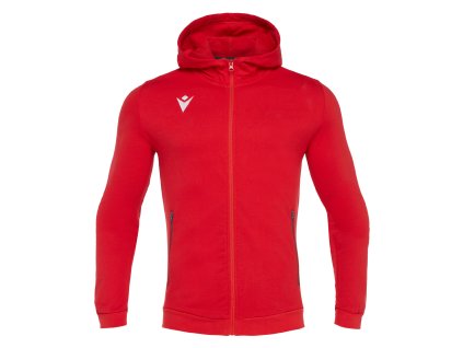 105636 macron mikina s kapucnou cello cervena